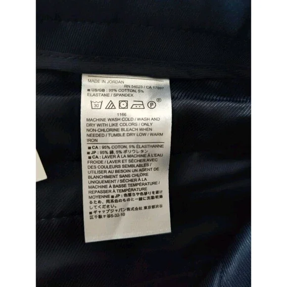 NWT Banana Republic Blue Stretch Cotton High Rise Wide Leg Trousers Pants 8 New